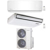 2-Zone Klimaire 21.1 SEER2 Multi Split Wall Mount Floor-ceiling Air Conditioner Heat Pump System 18+24 1