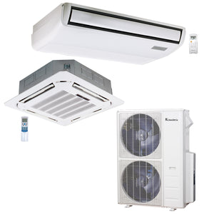 2-Zone Klimaire 21.1 SEER2 Multi Split Floor-ceiling Ceiling Cassette Air Conditioner Heat Pump System 18+24 1