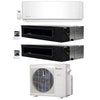 3-Zone Klimaire 21.9 SEER2 Multi Split Ducted Recessed Wall Mount Air Conditioner Heat Pump System 12+12+12 1