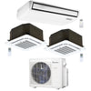 3-Zone Klimaire 23.9 SEER2 Mylti Split Ceiling Cassette Floor-ceiling Air Conditioner Heat Pump System 12+12+24 1