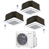 3-Zone Klimaire 23.9 SEER2 Multi Split Ceiling Cassette Air Conditioner Heat Pump System 12+12+12 1
