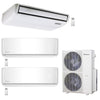 3-Zone Klimaire 23.9 SEER2 Multi Split Wall Mount Foor-ceiling Air Conditioner Heat Pump System 12+18+24 1