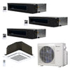 4-Zone Klimaire 21.9 SEER2 Multi Split Ducted Recessed Ceiling Cassette Air Conditioner Heat Pump System 12+12+12+12 1