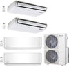 4-Zone Klimaire 23.9 SEER2 Multi Split Wall Mount Floor-ceiling Air Conditioner Heat Pump System 12+12+18+18 1