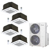4-Zone Klimaire 23.9 SEER2 Multi Split Ceiling Cassette Air Conditioner Heat Pump System 12+12+12+18 1