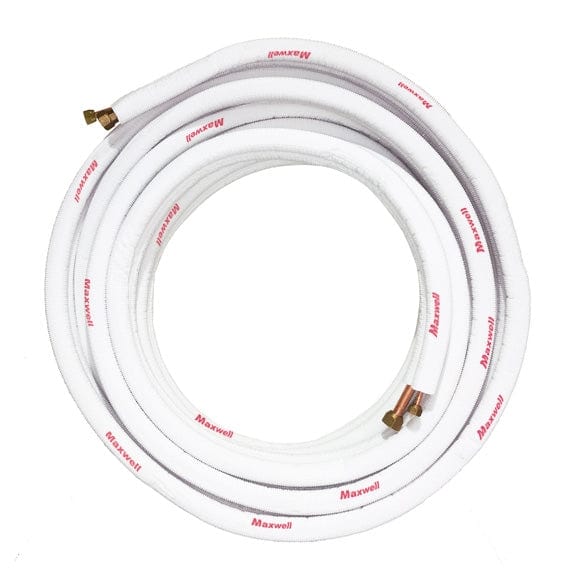 50 Ft Mini Split Line Set – 1/4” x 3/8” Flared Insulated Copper + Communication Cable & Accessories