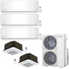 5-Zone Klimaire 21.3 SEER2 Multi Split Wall Mount Ceiling Cassette Air Conditioner Heat Pump System 9+9+9+12+12 1