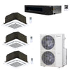4-Zone Klimaire 21.9 SEER2 Multi Split Ceiling Cassette Ducted Recessed Air Conditioner Heat Pump System 12+12+12+18 1