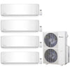 4-Zone Klimaire 23.9 SEER2 Multi Split Wall Mount Air Conditioner Heat Pump System 12+12+18+18 1