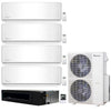 5-Zone Klimaire 20.1 SEER2 Multi Split Wall Mount Ducted Recessed Air Conditioner Heat Pump System 9+9+9+9+12 1