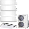 5-Zone Klimaire 21.3 SEER2 Multi Split Wall Mount Floor-ceiling Air Conditioner Heat Pump System 9+9+9+9+24 1