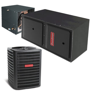 2.5 Ton Goodman 14 SEER Central Air Conditioner 80,000 BTU 80% Efficiency 2-Stage Variable Speed ECM Gas Furnace Horizontal System 1