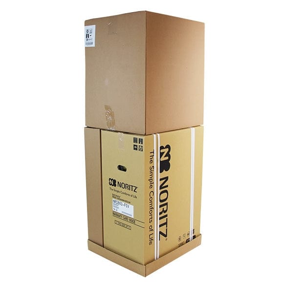 Noritz EZTR75 75 Gallon Easy Tank Replacement Residential Condensing Water Heater Max 199,900 BTU 11.1 GPM 120 Volts Complete Installation Kit