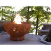 Antlers Gas Fire Pit with Penta 24 In Burner Match Lit 3