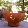 Antlers Gas Fire Pit with Penta 24 In Burner Match Lit 1