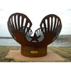 Fire Pit Art Barefoot Beach Gas Fire with Penta 18 In Burner Match Lit