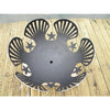Fire Pit Art Barefoot Beach Gas Fire with Penta 18 In Burner Match Lit