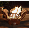 Fire Pit Art Barefoot Beach Gas Fire with Penta 18 In Burner Match Lit