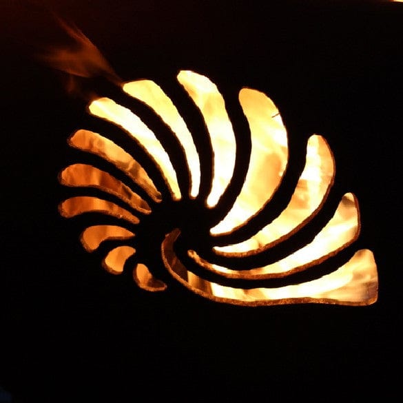 Fire Pit Art Beachcomber Gas Fire with Penta 24 In Burner Match Lit