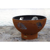 Fire Pit Art Beachcomber Gas Fire with Penta 24 In Burner Match Lit