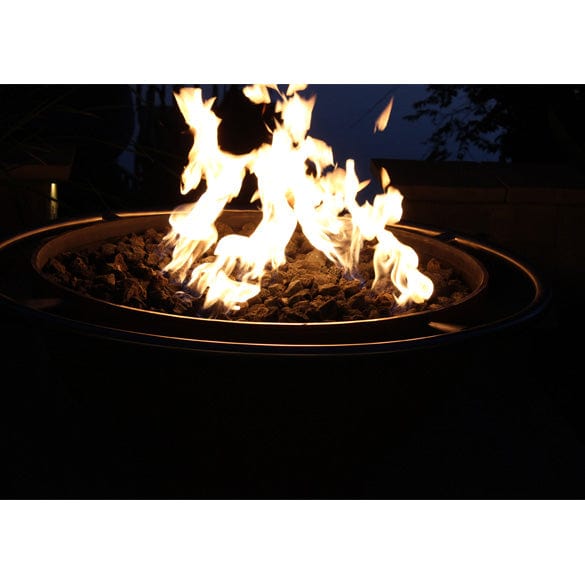 Fire Pit Art Bella Luna Gas Fire with Penta 24 In Burner Match Lit