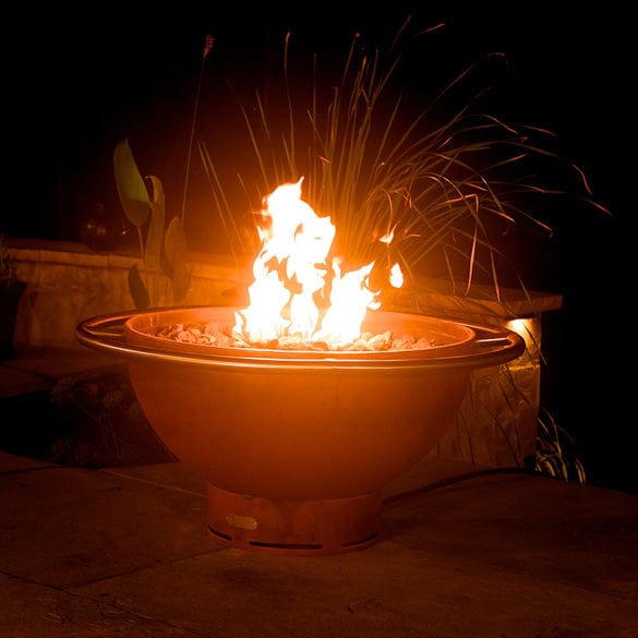 Fire Pit Art Bella Luna Gas Fire with Penta 24 In Burner Match Lit