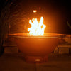 Fire Pit Art Bella Luna Gas Fire with Penta 24 In Burner Match Lit