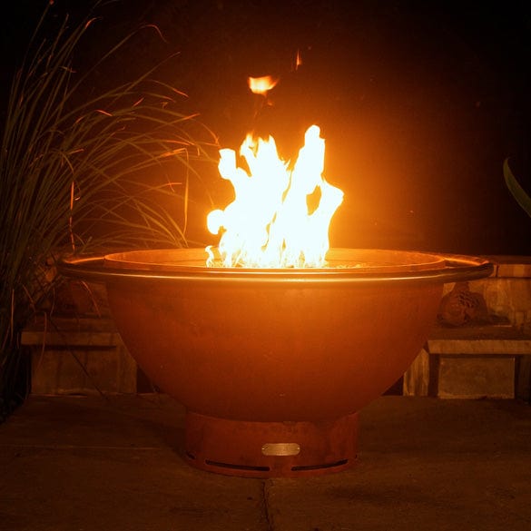 Fire Pit Art Bella Luna Gas Fire with Penta 24 In Burner Match Lit