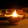 Fire Pit Art Manta Ray Gas Fire with Penta 24 In Burner Match Lit