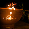 Fire Pit Art Navigator Gas Fire with Penta 24 In Burner Match Lit