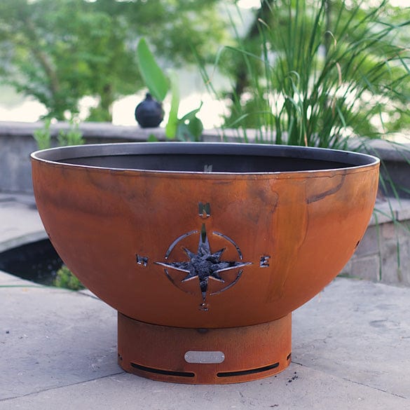 Fire Pit Art Navigator Gas Fire with Penta 24 In Burner Match Lit