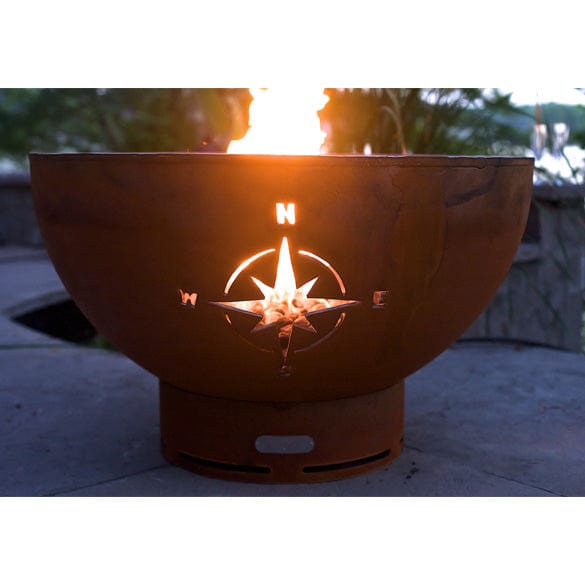 Fire Pit Art Navigator Gas Fire with Penta 24 In Burner Match Lit