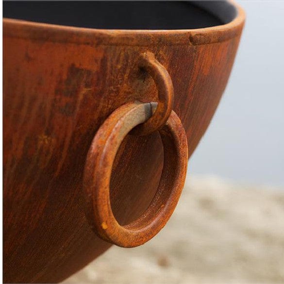 Fire Pit Art Saturn Gas Fire with Penta 18 In Burner Electronic AWEIS