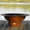 Fire Pit Art Saturn Gas Fire with Penta 18 In Burner Match Lit