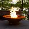 Fire Pit Art Saturn W/ Lid Gas Fire Pit Burner with Penta 18 In Burner Match Lit - Propane 1