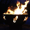 Fire Pit Art Sea Creatures Gas Fire with Penta 24 In Burner Match Lit 1