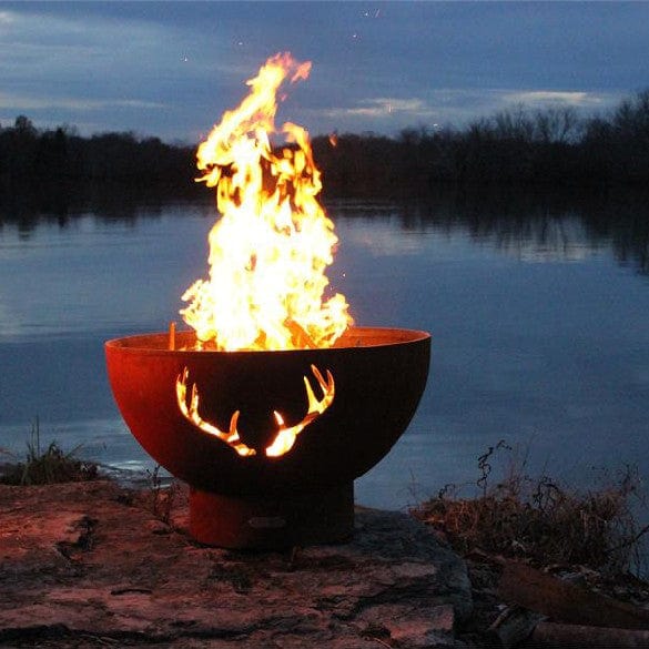 Fire Pit Art Antlers Wood Burning Fire Pit