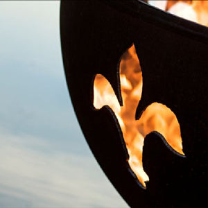 Fire Pit Art Fleur De Lis Wood Burning Gas Fire Pit 2
