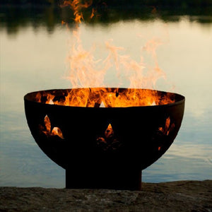 Fire Pit Art Fleur De Lis Wood Burning Gas Fire Pit 5