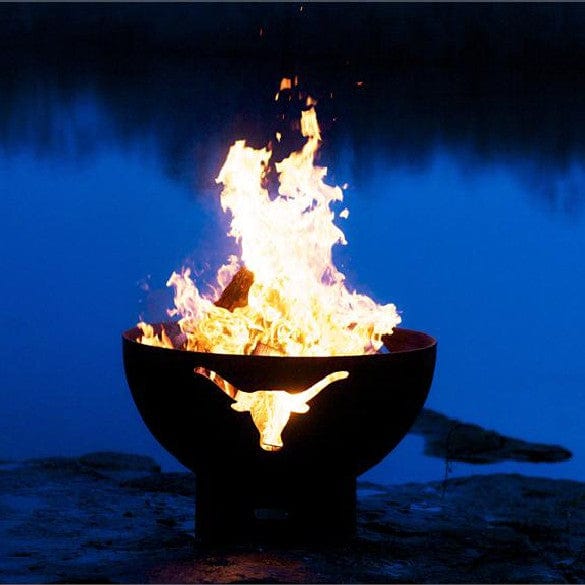 Fire Pit Art Longhorn Wood Burning