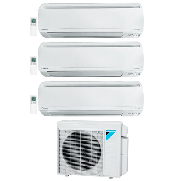 3-Zone Daikin 18 SEER LV Series Ductless Multi-Zone Inverter Air Conditioner Heat Pump (9K + 9K + 12K BTU) 3MXS24RMVJUA + FTXS09LVJU + FTXS09LVJU + FTXS12LVJU