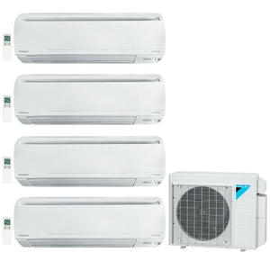 4-Zone Daikin 17.7 SEER LV Series Ductless Multi-Zone Inverter Air Conditioner Heat Pump (9K + 9K + 9K+ 15K BTU) 1