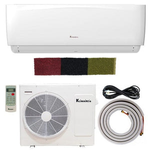 24,000 BTU Klimaire 16 SEER Ductless Mini-Split Inverter Air Conditioner Heat Pump WiFi Enabled System With 15 Ft Installation Kit (230 Volt) + Three-In-One Multi-Function Special Add-on Filter