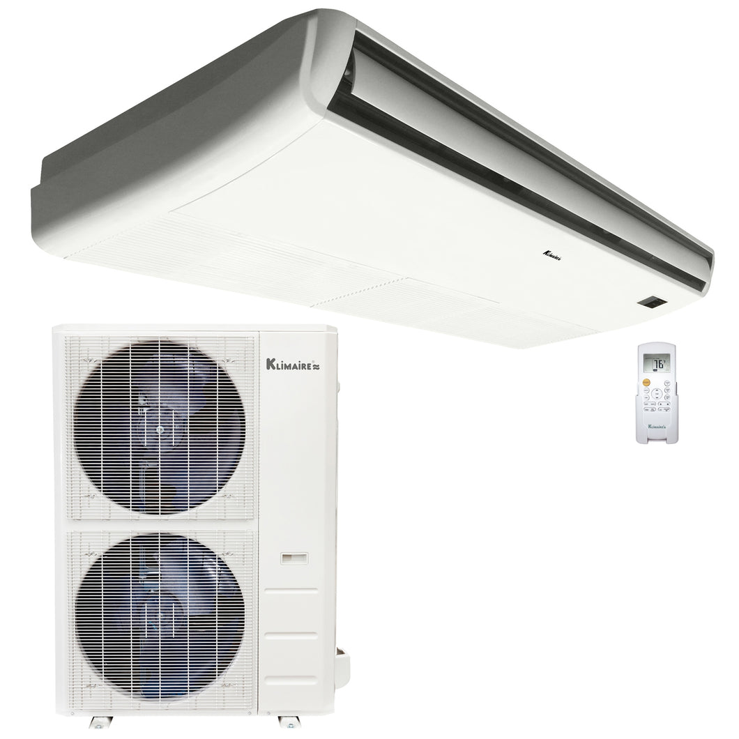 Klimaire 60,000 Btu 19.8 SEER2 Light Commercial Floor-ceiling Ductless Mini-split Inverter Air Conditioner Heat Pump System 220V