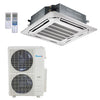48,000 Btu 18.5 SEER2 Klimaire Light Commercial Ceiling Cassette  Ductless Mini-split Inverter Air Conditioner Heat Pump System 220V 1