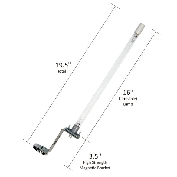 Clean Comfort UV Coil Purifier 24V 16 Inch Lamp with Magnetic Bracket