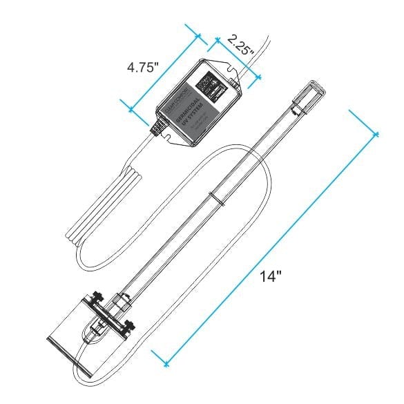 Clean Comfort UV Coil Purifier 24V 14 Inch Lamp